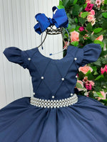 Vestido Ysa Kids Ariane Longo Azul Marinho
