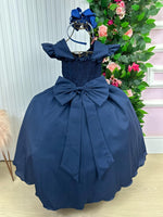 Vestido Ysa Kids Ariane Longo Azul Marinho