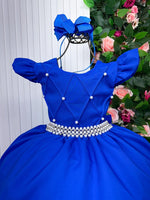 Vestido Ysa Kids Ariane Longo Azul Royal