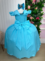 Vestido Ysa Kids Ariane Longo Azul Tifanny