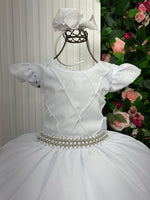 Vestido Ysa Kids Ariane Longo Branco