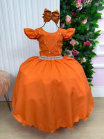 Vestido Ysa Kids Ariane Longo Terracota