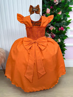 Vestido Ysa Kids Ariane Longo Terracota