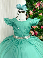Vestido Ysa Kids Ariane Longo Verde Menta
