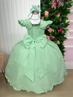 Vestido Ysa Kids Ariane Longo Verde Oliva