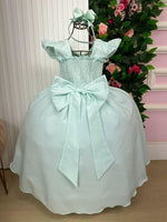 Vestido Ysa Kids Ariane Longo Verde Porto Fino
