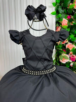 Vestido Ysa Kids Ariane Longo Preto