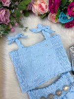Conjunto Blogueirinha Clarissa Azul Bebe