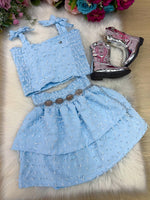 Conjunto Blogueirinha Clarissa Azul Bebe