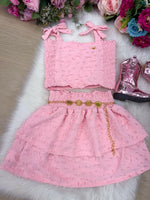 Conjunto Blogueirinha Clarissa Rosa Bebe