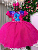 Vestido Tematicos Ysa Kids Lilo Stitch Pink Modelo 4