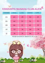 Conjunto Banana Club Alice Rosa Bebe