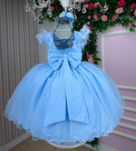 Vestido Infantil Menina Bonita Angelie Azul Bebe
