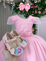 Vestido Infantil Menina Bonita Beatriz Rosa Bebe