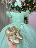 Vestido Menina Bonita Maju Verde Menta