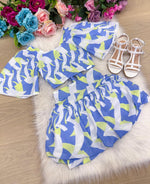 Conjunto Banana Club Alissa Azul e Verde