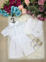 Conjunto Miss Cherry Meninos Bebe Felipe Shorts Branco