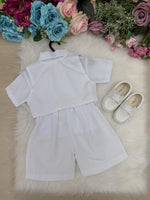 Conjunto Miss Cherry Meninos Bebe Felipe Shorts Branco