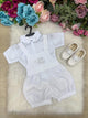 Conjunto Miss Cherry Meninos Bebe Theo Branco