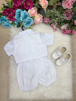 Conjunto Social Miss Cherry Matias Shorts Branco