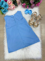 Vestido Blogueirinha Jojo Flor Azul