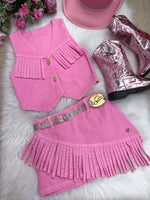 Conjunto Blogueirinha Boiadeira Maraisa Rosa