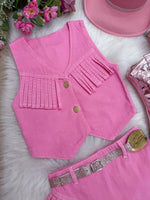 Conjunto Blogueirinha Boiadeira Maraisa Rosa