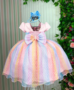 Vestido Vila Lele Ana Clara Rosa Saia Colorida