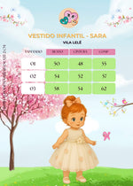 Vestido Vila Lele Bebe Sarah Flores Branco