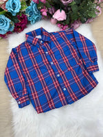 Camisa Xadrez Junina Juliano Azul Royal