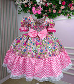 Vestido Marie Junino Quermesse de Luxo Pink