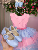Vestido Ysa Kids Lauren Rosa - Colorido - Candy