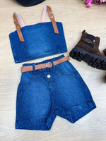 Conjunto Blogueirinha Jeans Rayssa