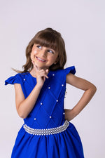 Vestido Ysa Kids Ariane Longo Azul Royal