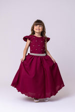 Vestido Ysa Kids Ariane Longo Marsala
