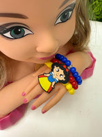 Laço Belli Tematico Princesa Maça + Pulseira