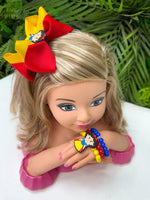 Laço Belli Tematico Princesa Maça + Pulseira