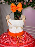 Vestido Temáticos Infantil Luxo Princesa Praia Modelo 3