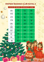 Vestido Banana Club Xadrez Vermelho e Verde Natal