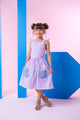 Vestido Banana Club Celine Lilas Listrado