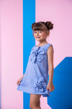 Vestido Blogueirinha Jojo Flor Azul