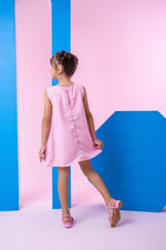 Vestido Blogueirinha Jojo Flor Rosa Bebe