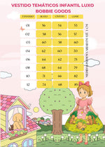 Vestido Temáticos Infantil Luxo Bobbie Goods