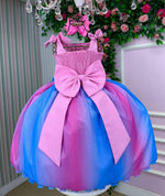 Vestido Tematico Luxo Stitch e Angel Rosa