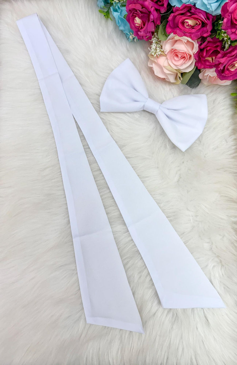 Laço Opcional / Faixa Do Vestido Selena Branco