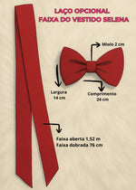 Laço Opcional / Faixa Do Vestido Selena Pink
