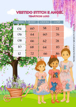 Vestido Tematico Luxo Stitch e Angel Modelo 2