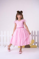 Vestido Infantil Menina Bonita Beatriz Rosa Bebe