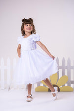 Vestido Infantil Menina Bonita Betania Branco