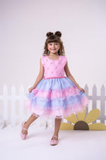 Vestido Ysa Kids Lauren Rosa - Colorido - Candy